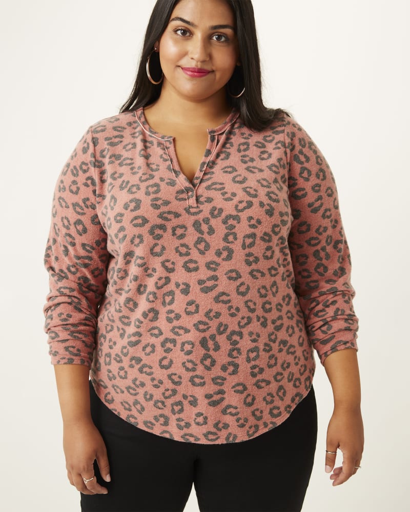Front of plus size Kristen Cozy Knit Top by Socialite | Dia&Co | dia_product_style_image_id:164254